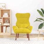 vidaXL Fauteuil relaxant Jaune 69 x 74 x 93 cm Velours