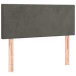 vidaXL Tête de lit Gris foncé 80x5x78/88 cm Velours