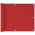 vidaXL Écran de balcon Rouge 75x300 cm PEHD