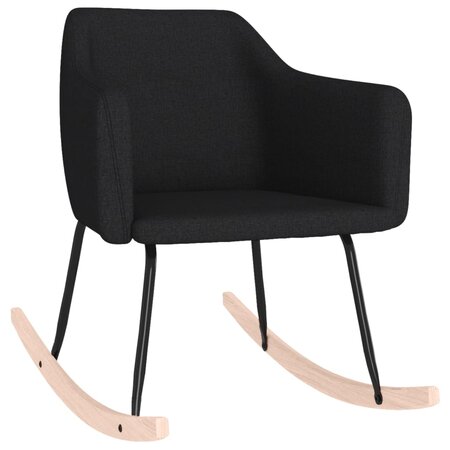 vidaXL Chaise à bascule Noir Tissu