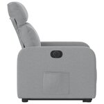 vidaXL Fauteuil inclinable électrique gris clair tissu