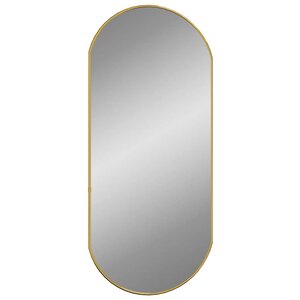 vidaXL Miroir mural Doré 80x35 cm Ovale
