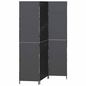 vidaXL Paravent Noir 146 x 180 cm. polyrotin