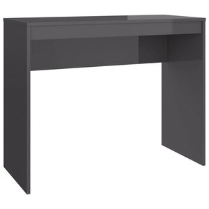 vidaXL Bureau Gris brillant 90x40x72 cm Bois d'ingénierie