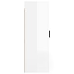 vidaXL Meuble TV mural Blanc brillant 40x34 5x100 cm