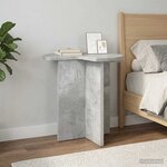 vidaXL Table d'appoint 2 Pièces Gris béton Ø 39 x 38 cm Bois d'ingénierie