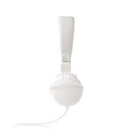 Écouteurs filaires | Enveloppant | Pliable | Câble Rond de 1,2 m | Blanc