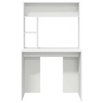 vidaXL Bureau avec étagère Blanc 91 x 50 x 149 cm Bois d'ingénierie