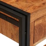 vidaXL Tables console avec tiroir 2 Pièces Marron Bois d'Acacia Massif