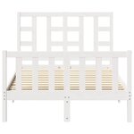 vidaXL Cadre de lit sans matelas blanc bois de pin massif