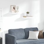 vidaXL Étagère murale flottante 2 Pièces Blanc brillant 40x23x3 8 cm MDF