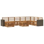 vidaXL Ensemble de canapés d'extérieur 9 pc Naturel