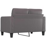 vidaXL Canapé à 2 places Gris 120 cm Similicuir