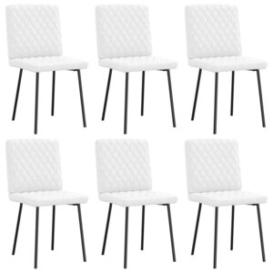 vidaXL Chaises à manger lot de 6 blanc similicuir