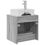 vidaXL Vanité de lavabo mural Sonoma gris 49 5 x 41 x 62 5 cm