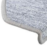 vidaXL Tapis d'escalier 30 pièces 65 x 24 x 4 cm Gris clair Demi-rond Grand