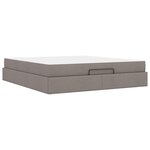 vidaXL Cadre de lit avec stockage Taupe 180 x 200 cm tissu