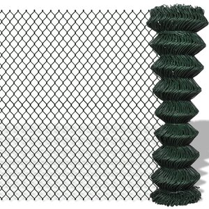 vidaXL Clôture à mailles losangées Acier 1 5x15 m Vert