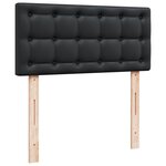 vidaXL Sommier à lattes de lit avec matelas Noir 100x200 cm Similicuir
