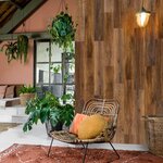 WallArt Planches d'aspect de bois Marron terre d'ombre
