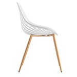 Set de 2 chaises de salle à manger siège en plastique 83 cm blanc 03_0006037
