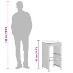 vidaXL Tabourets de bar de jardin et coussins lot de 4 résine tressée