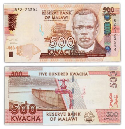 Billet de collection 500 kwacha 2021 malawi - neuf - p66