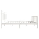 vidaXL Cadre de lit Blanc Bois massif 140x190 cm