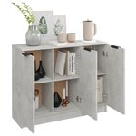 vidaXL Buffet Gris béton 90 5x30x70 cm Bois d'ingénierie
