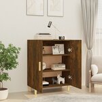 vidaXL Buffet Chêne fumé 70x34x90 cm Bois d'ingénierie