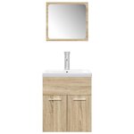 vidaXL Ensemble de meubles de salle de bain 3 Pièces chêne sonoma