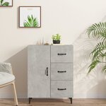 vidaXL Buffet gris béton 69 5x34x90 cm bois d'ingénierie