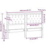 vidaXL Tête de lit Autre Blanc et gris clair 150 cm Bois massif en pin