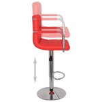vidaXL Tabourets de bar lot de 2 rouge similicuir