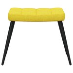 vidaXL Chaise de relaxation avec tabouret Jaune moutarde Tissu