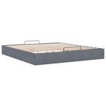 VidaXL Cadre de lit ottoman sans matelas gris foncé 160x200 cm velours