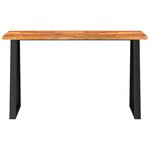 vidaXL Table console à live edge 140x40x80 cm bois d'acacia solide