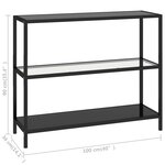 vidaXL Étagère transparent et noir 100x36x90 cm verre trempé