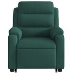 vidaXL Fauteuil inclinable Vert foncé Velours