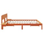 vidaXL Cadre de lit Marron cire 200 x 200 cm Bois massif en pin