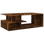 vidaXL Table basse chêne fumé 102x55x35 cm bois d'ingénierie