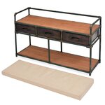 vidaXL Banc de rangement avec coussin 107 5 x 34 5 x 59 cm