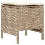vidaXL Ensembles de meubles 7 Pièces Beige et crème Rotin PE