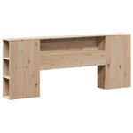 vidaXL Lit bibliothèque sans matelas 200x200 cm bois massif de pin