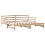 vidaXL Lit de jour avec gigogne et tiroirs sans matelas 80x200 cm