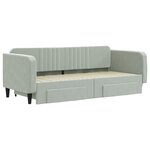 vidaXL Lit de jour avec gigogne et tiroirs sans matelas 90x200 cm