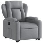 vidaXL Fauteuil inclinable électrique gris clair tissu