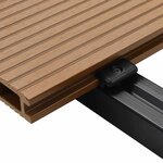 vidaXL Planche de terrasse 4 Pièces Teck WPC