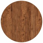 vidaXL Plateau de table Ø 70 x 4 cm Rond Bois de chêne massif