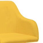 Vidaxl chaises pivotantes à manger lot de 2 jaune tissu